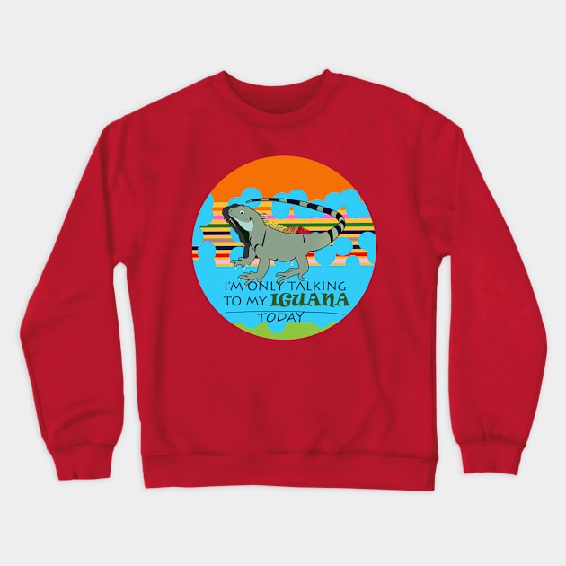 Iguana Crewneck Sweatshirt by momomoma